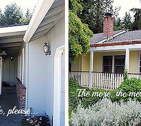 how to add cottage curb appeal no matter how old your house is, curb appeal, outdoor living, 4 5 Add a porch and freshen with paint
