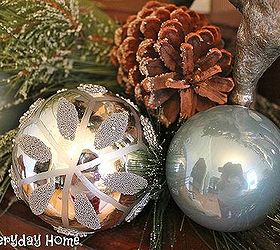 no mantel use a hutch to create a christmas vignette our english hutch in silver, christmas decorations, seasonal holiday decor, wreaths
