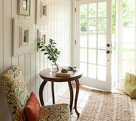5 ways to use slipper chairs, home decor, living room ideas, painted furniture, Entryway If you ve got a long hall like entryway often a console table can seem too small for the space Make the space feel cozy by matching an end table with a slipper chair It creates a comfy spot to slip on and off shoes