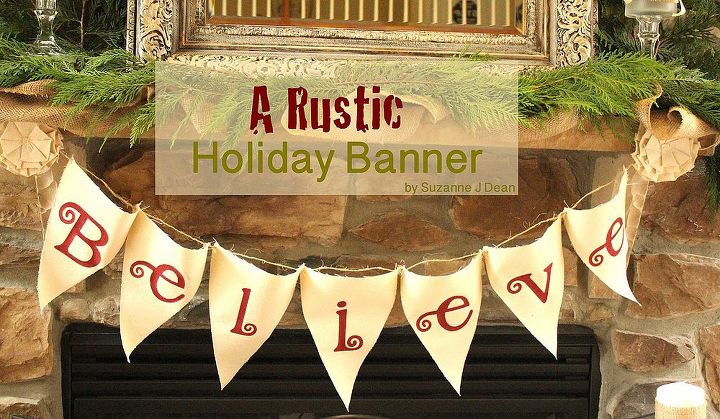 rustic holiday banner, seasonal holiday decor, Add some rustic elegance to your seasonal decor this year
