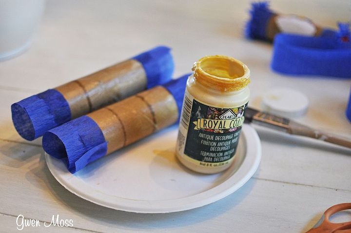 how a paper towel roll became a 4th of july firecracker for your table, crafts, seasonal holiday decor, These started out as simple paper towel rolls