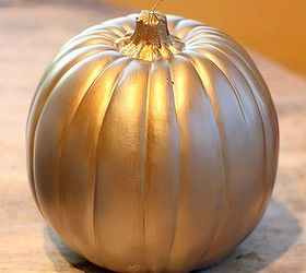 metallic faux pumpkins, crafts, painting, This is my Bronze and Gold Version You can come up with endless combinations using this technique