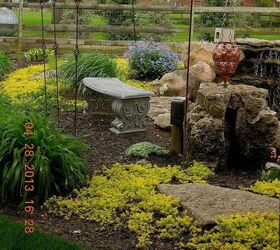 our yard amp outdoor projects, flowers, gardening, outdoor living, Sitting area by the pond
