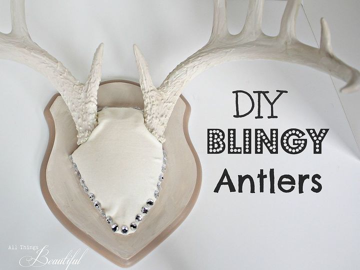diy blingy antlers chifres brilhantes