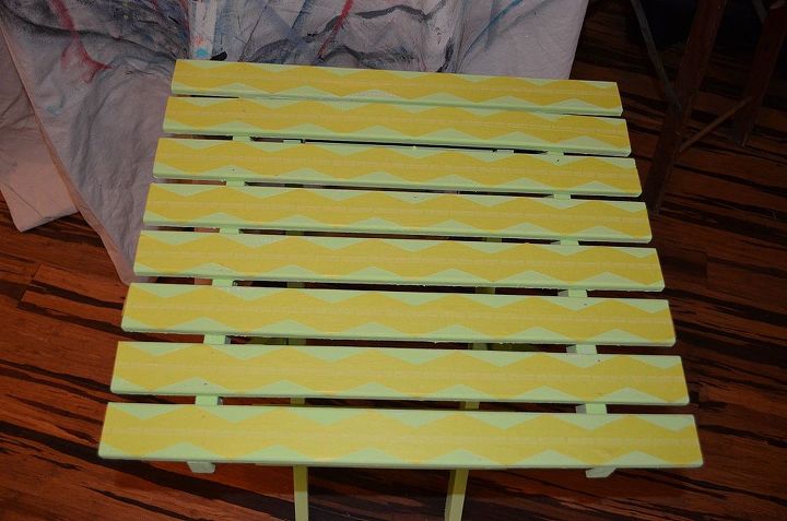 frogtape shape tape chevron, painted furniture