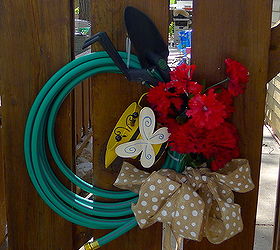 beginning to look like spring, My take on the garden hose wreath