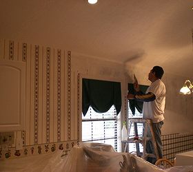 removing wall paper glazing and painting, paint colors, painting, wall decor, Removal in posses