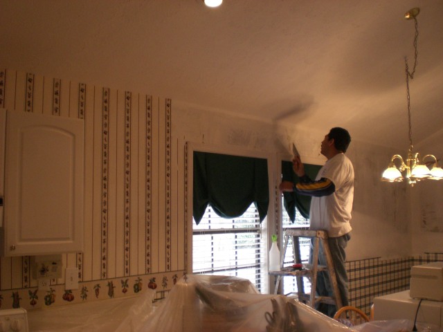removing wall paper glazing and painting, paint colors, painting, wall decor, Removal in posses