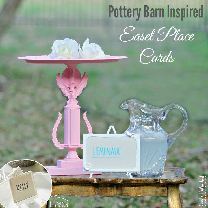 diy easel place card holders, crafts