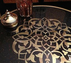 putting on the glitz with metallic stenciling ideas, painting, Marrakesh Medallion Stencil