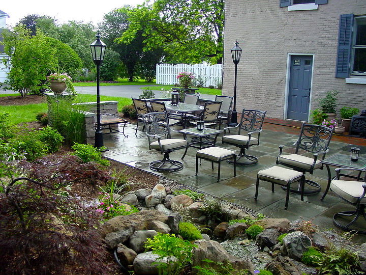 landscape designs, concrete masonry, landscape, outdoor furniture, outdoor living, ponds water features, Brighton NY Landscaping and Landscape Design in Brighton NY by Acorn Landscaping of Rochester NY 585 442 6373
