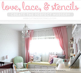 love lace and stencils create the perfect nursery, bedroom ideas, home decor, painting