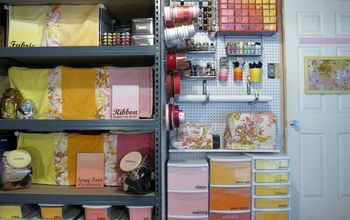 Colorful (Ombre) Basement Craft Storage