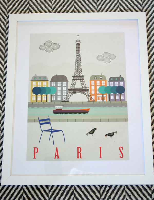 ikea travel prints in the hallway and a lesson in just starting, foyer, home decor, wall decor, Oh Paris how beautiful you are This one has my favorite colors