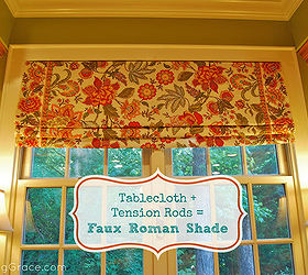 make your own no sew faux roman shade, diy, home decor, window treatments
