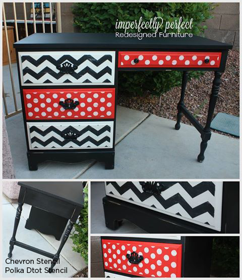 be back to school cool with a stenciled desk, painted furniture