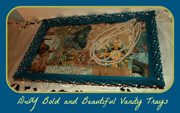 diy bold and beautiful vanity trays restyling, crafts, painted furniture