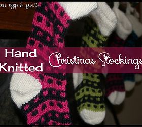 hand knit christmas stockings, christmas decorations, crafts, seasonal holiday decor