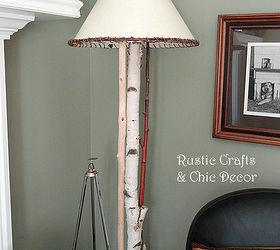 diy rustic birch sconces and lamps, lighting, repurposing upcycling