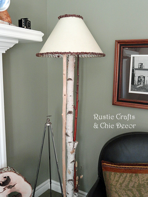 diy rustic birch sconces and lamps, lighting, repurposing upcycling