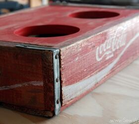 vintage coca cola crate turned dog bowl holder, repurposing upcycling, wildlife animals, Vintage Coca Cola Crate Turned Dog Bowl Holder