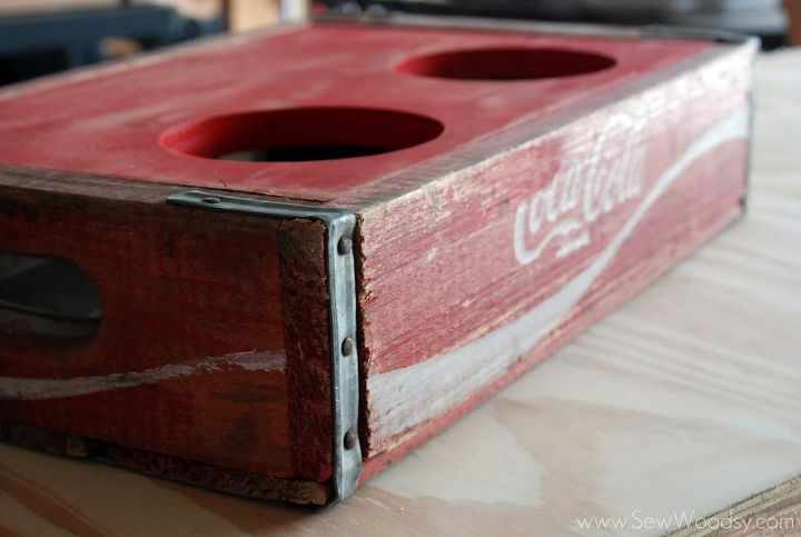 vintage coca cola crate turned dog bowl holder, repurposing upcycling, wildlife animals, Vintage Coca Cola Crate Turned Dog Bowl Holder