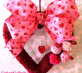 Crochet Valentine Heart Wreath