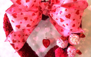 Crochet Valentine Heart Wreath