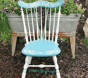 pretty painted garden chair, outdoor furniture, outdoor living, painted furniture