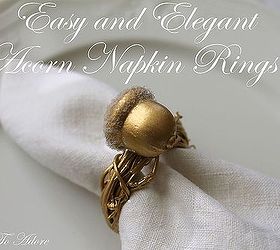 easy elegant acorn napkin rings, crafts, seasonal holiday decor, wreaths