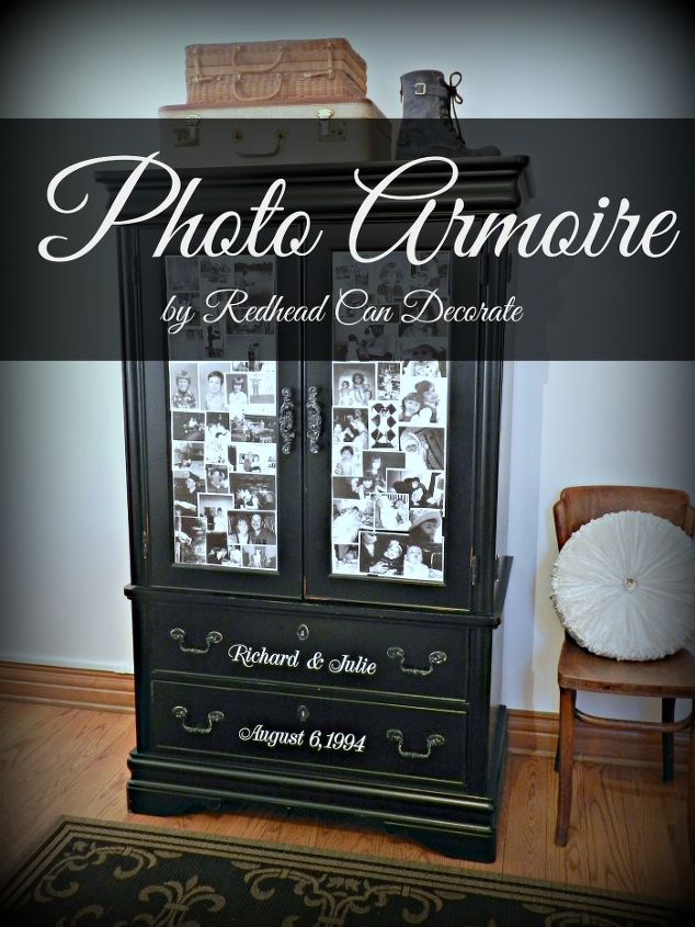 photo armoire, painted furniture, Anniversary Photo Armoire