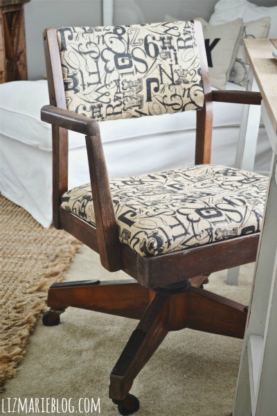 vintage desk chair makeover, painted furniture