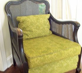 advice on re upholstering, painted furniture, reupholster, Original or at least how it came to me fabric