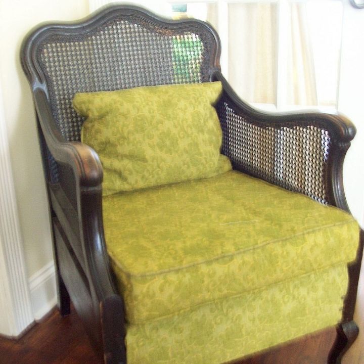 advice on re upholstering, painted furniture, reupholster, Original or at least how it came to me fabric