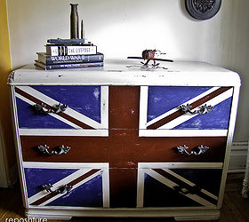 cream version of the union jack dresser, painted furniture, After