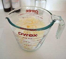 scented soy long burning candles with personalized labels, crafts, To keep it simple and because I was doing a small batch I used a Pyrex glass container to melt my wax in timed increments in the microwave For larger batches a double boiler or crockpot may be used Wax must not be overheated