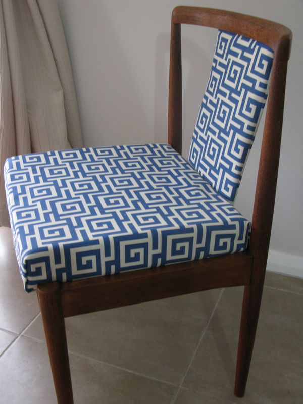 parker dining chair makeover, painted furniture, and from the side