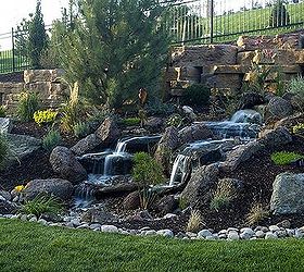 tis a privilege to live in colorado, outdoor living, ponds water features, This pondless waterfalls was built for the Colorado Parade of Homes