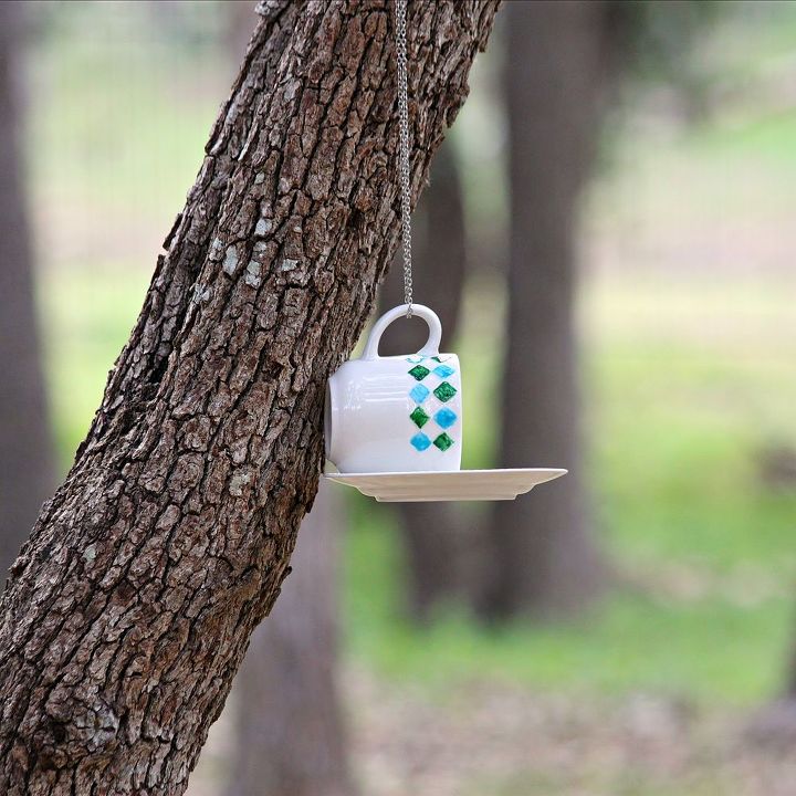 alimentador de pssaros caprichoso, Voc pode pendur lo em uma rvore com uma corrente ou coloc lo em um suporte ou mesa final como uma bela pe a decorativa