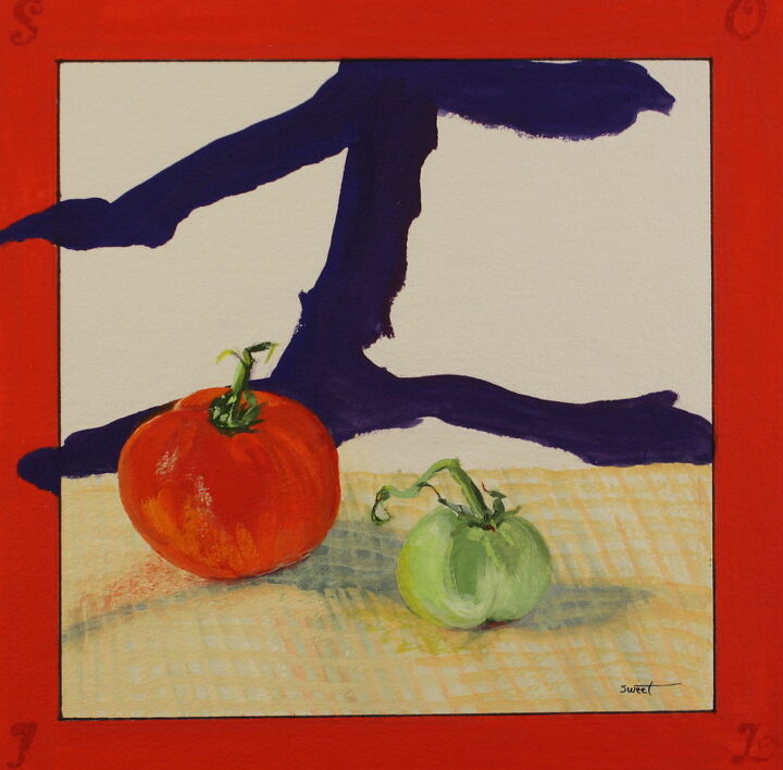fundraiser to sell art on www dailypaintworks com for storm sandy victims, home decor, Soil 10 x 10 gouache rhymes with squash at auction at for Storm Sandy victims