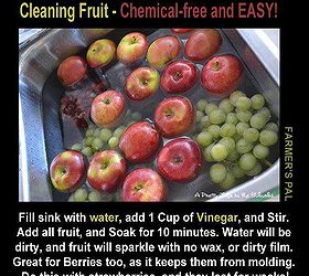 cleaning fruit, gardening, go green