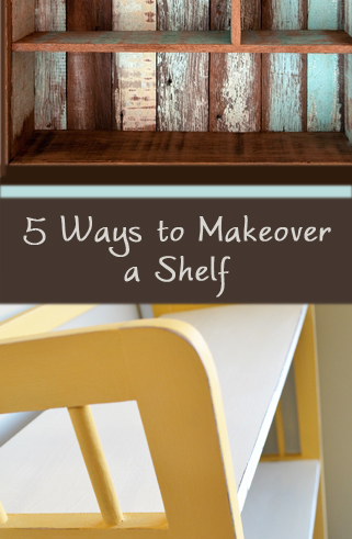 5 ways to makeover a shelf, painted furniture, shelving ideas