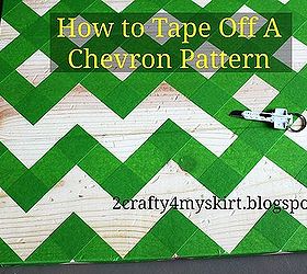 how to tape off a chevron pattern, crafts, painting