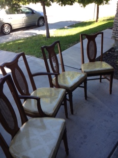 upholstered chairs, painted furniture, reupholster