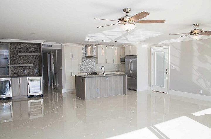 gulfshore condo remodel, home improvement, kitchen backsplash, kitchen design, kitchen island, Open and airy new floor plan