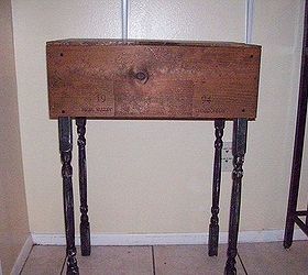 wine crate table, painted furniture, repurposing upcycling, rustic furniture, completed table