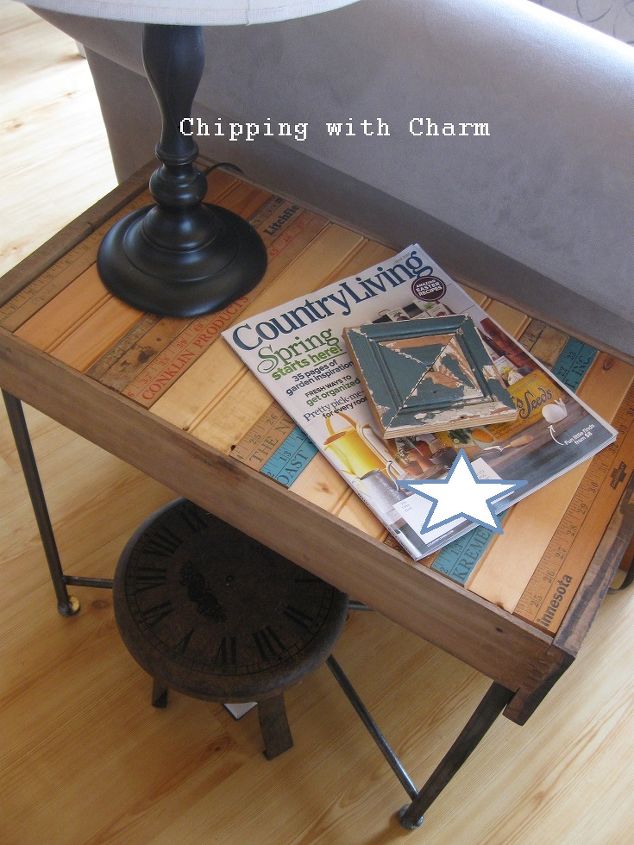 from old drawer to end table, painted furniture, repurposing upcycling