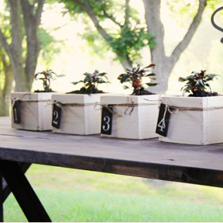 diy mini planterboxes as a centerpiece, gardening, outdoor living, Mini wood planter boxes