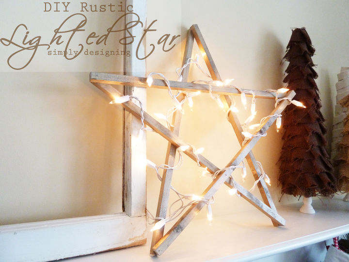 diy rustic lighted star, crafts, seasonal holiday decor