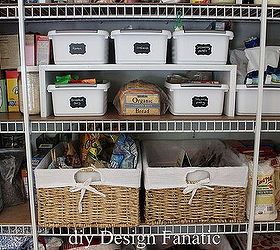 how to organize your pantry, closet, organizing, Use baskets to keep like items together